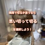 梅雨で伸ばすか切るかで迷っているなら切ってしまおう！