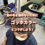 くせ毛専用カラーと白髪革命を一緒にすることで最小限のダメージで抑えることができる
